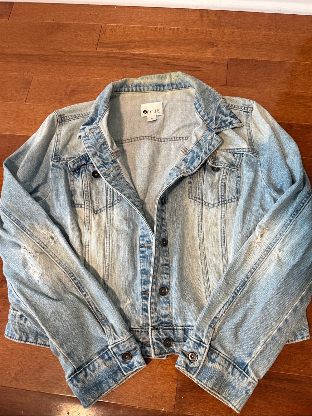 STYLUS Light Wash Blue Denim Jacket - Women